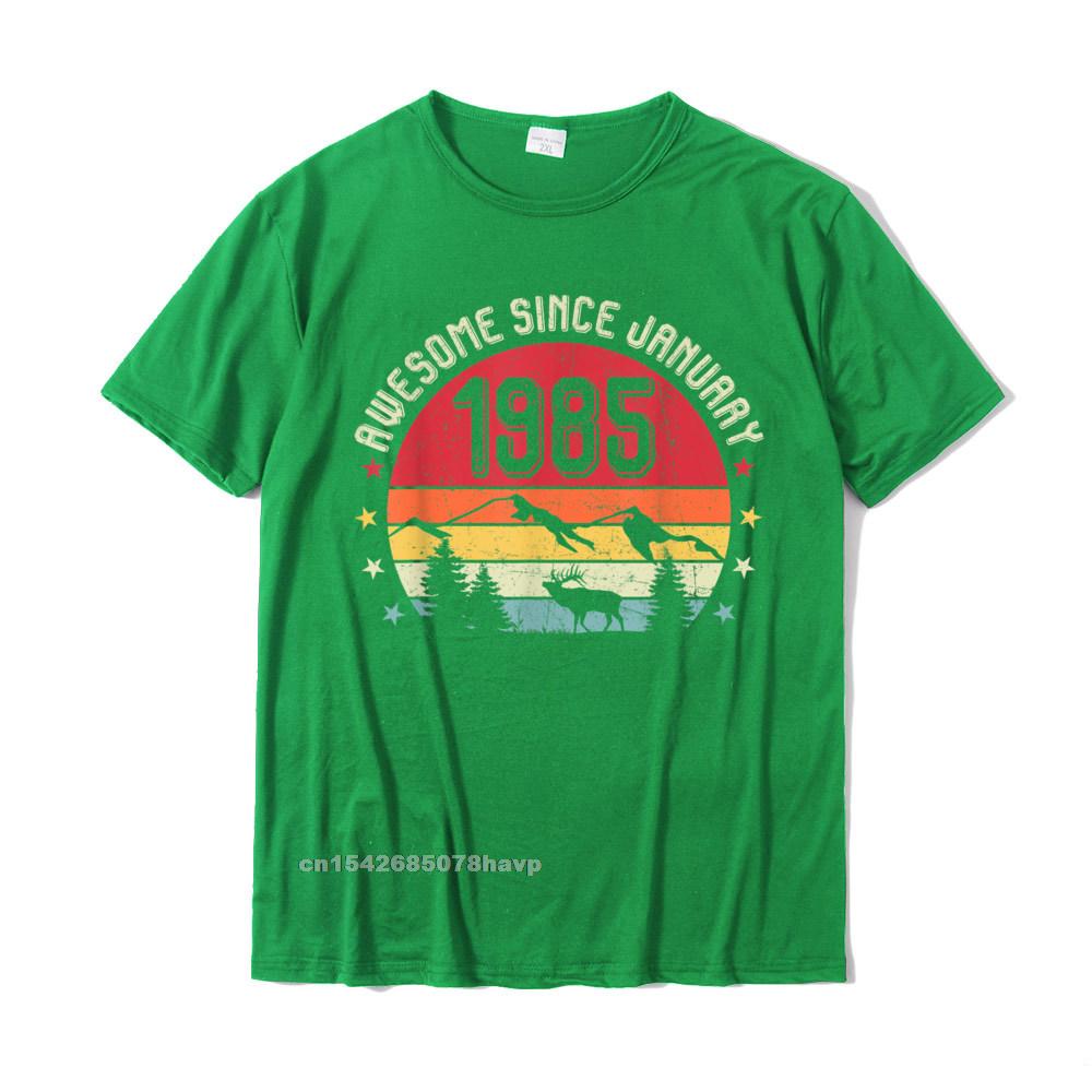 Awesome Since January 1985 Birthday Shirt Vintage Shirt TShirt Cotton Tees For Unisex Summer T Shirt Casual Retro