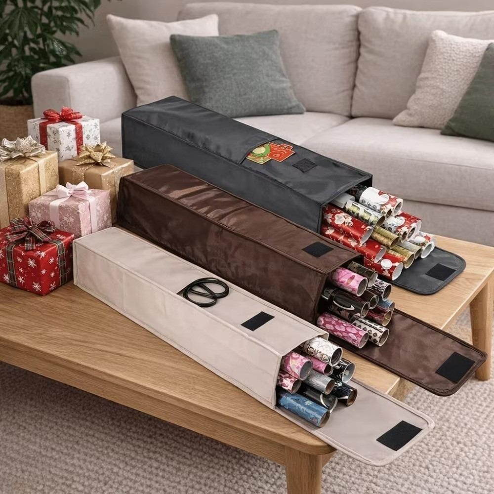 Oxford Cloth Wrapping Paper Organizer with Handle Side Pocket Organizer Home Decor