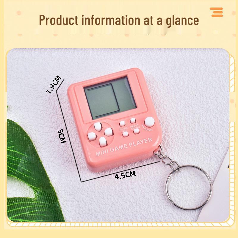 Mini Handheld Tetris Game Console Keychain Toy