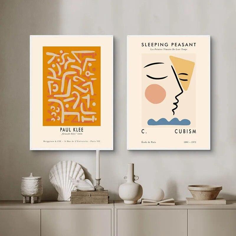 Bauhaus Exhibition Canvas Line Chair Wall Art Minimalism Print Painting Nordic Poster Abstract Face Picture Modern Home Decor