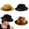 Vintage Boater Hat Fedora Top Hat Prom Costume for Outdoor Gatherings Activities