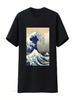 The Great Wave Off Kanagawa Japanese Art Hokusai Edo Period Mountain T Shirt Vintage Washed Comfortable Designer Clothes