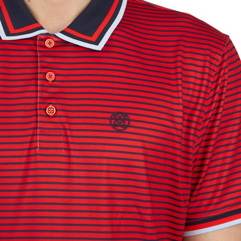 Galleria G Fore Pore Golfwear Męska koszulka z krótkim rękawem i kołnierzykiem S Kołnierzyk G4mS23k061a Poppy