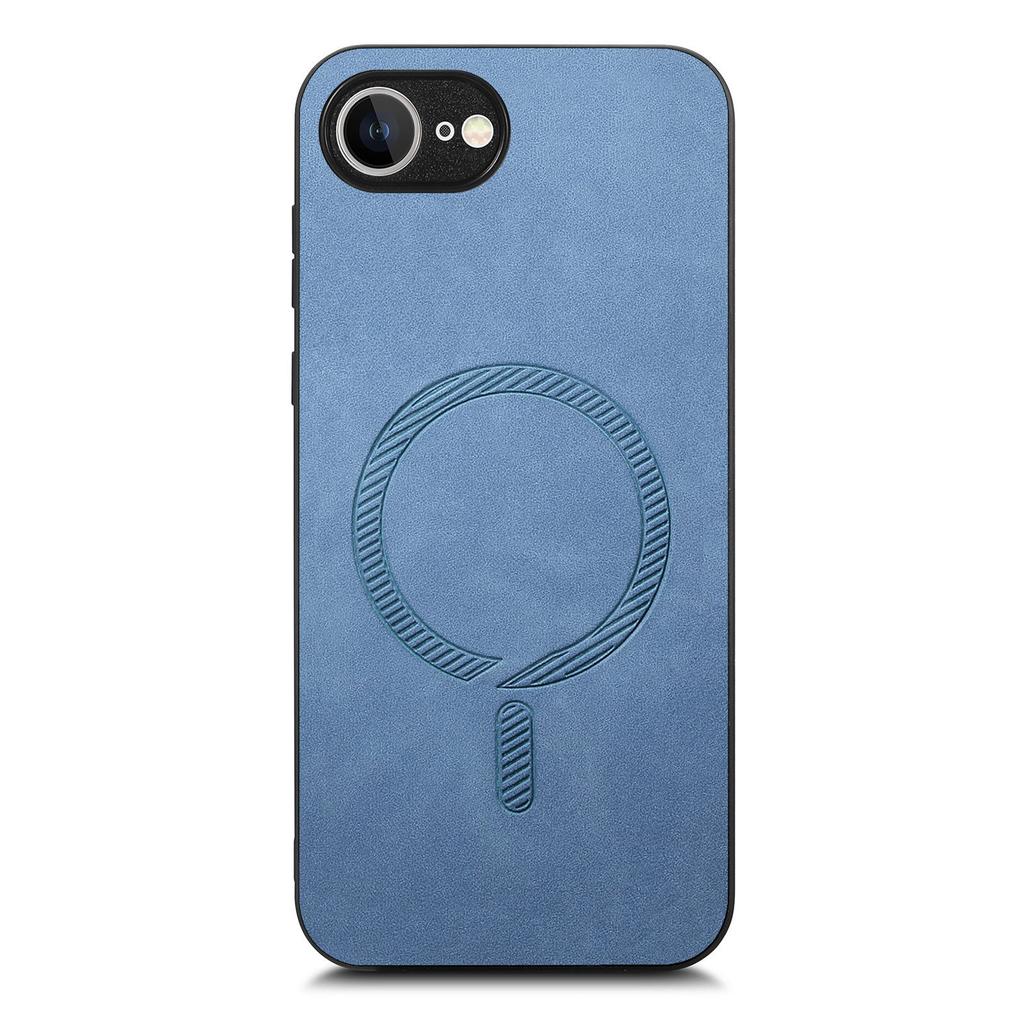 Custodia posteriore in pelle per iPhone 16e Compatibile con MagSafe Cover per telefono con tocco vellutato
