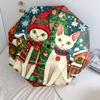 Weihnachtskatze, automatischer Regenschirm, tragbares und faltbares Design, 8 Schirmstäbe, ein Weihnachts- oder Geburtstagsgeschenk.