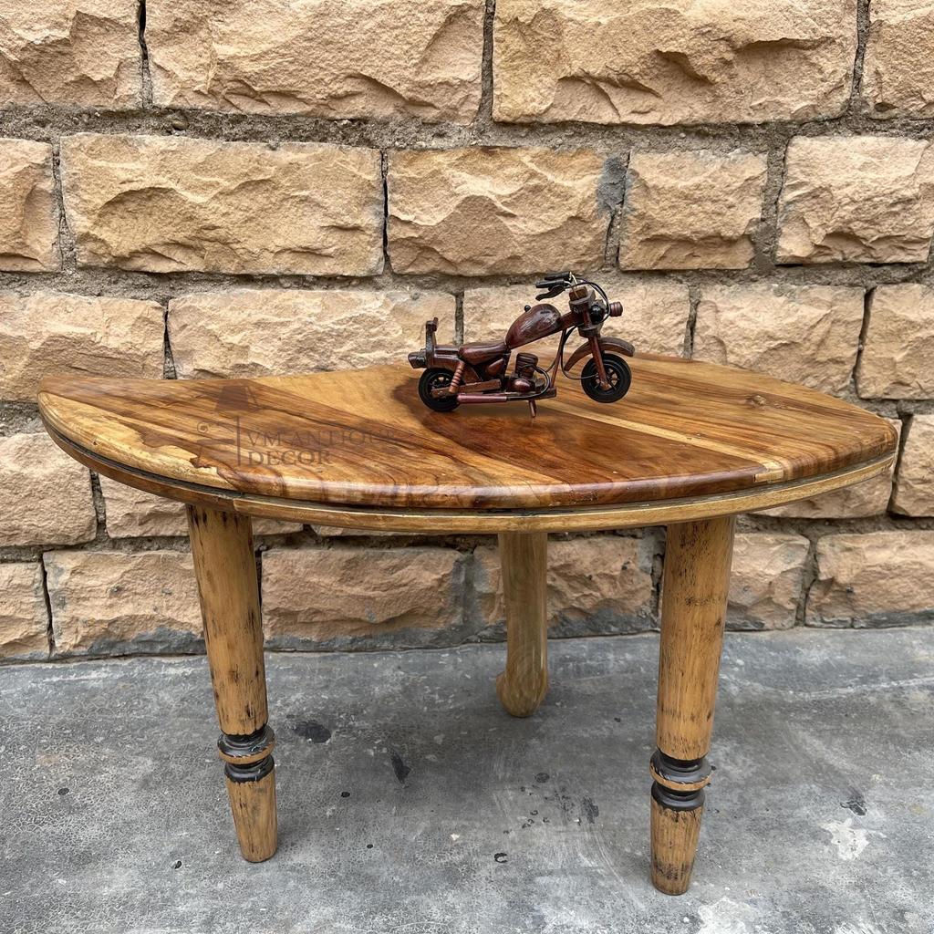 Wooden Accent Table Unique Artisan Wooden Coffee Table Solid Wood Side Table Organic Shaped Wooden Stool, Furniture Teakwood Side Table