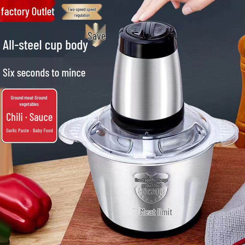 Stainless Steel Multifunctional Electric Meat Grinder & Food Processor