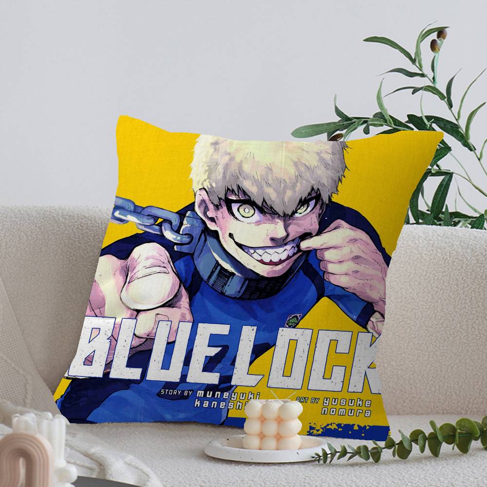 Japan Cartoon Blue Lock Cushion Cover Decorative Pillow Sofa Home Decor Case Pillow Cases