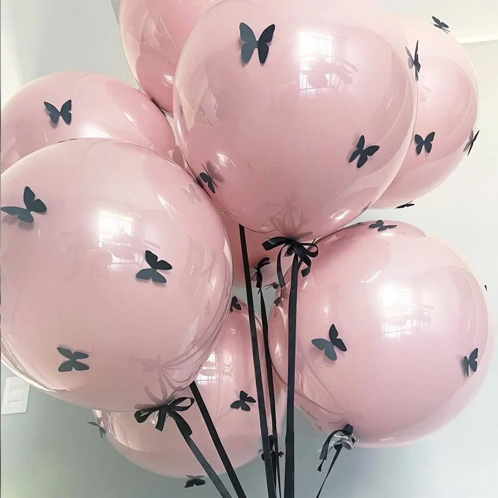 18inch/24inch Transparent Bobball Pink Bow Ribbon Balloon Set Valentine's Day Engagement Birthday Party Decoration
