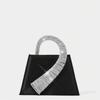 New women's bag bring diamond-encrusted French fairy bag super flash rhinestone trapezoidal bag shoulder messenger handbag
