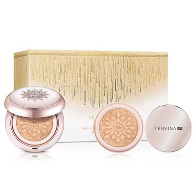 Tervina Advanced Essence Cushion 15g + Refill 15g + Loose Powder 7g Set, No. 23 Natural Beige, 2 Pieces