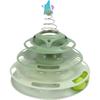 Cat Toy Ball Track, Cat Ball Tower Cat Tower for Indoor Cats Catnip Balls 4 Level Turntable Kitten Roller Toy Cat Circle Track Toy Cat Roller Toy for