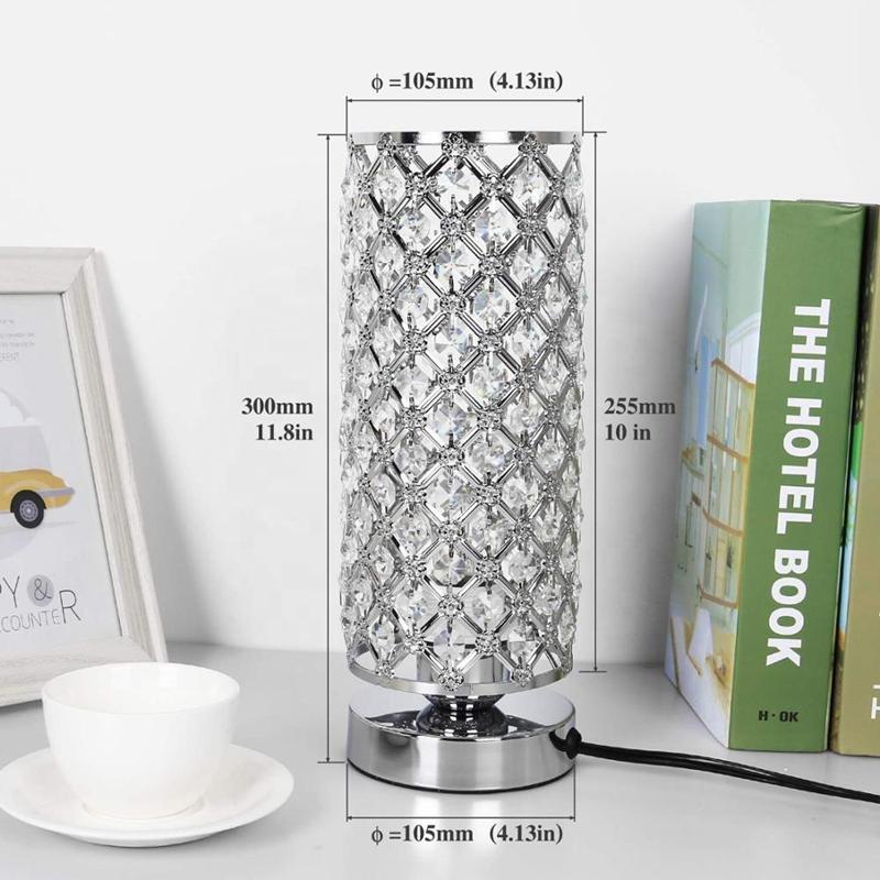 Luxury Crystal Table Lamp Night Lamp Diamond Crystal Decorative Table Lamp Bedroom Bar Night Light LED Desk Night Light Lamps