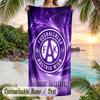 Beach Towel Austria Wien FC Print Custom Name Text Soft Towel for Swimming Pool