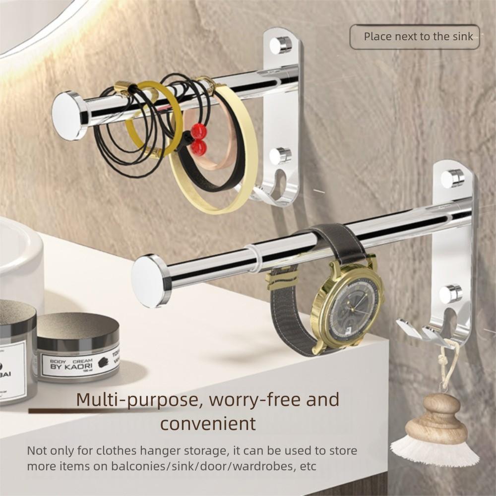 Stainless Steel Clothes Hanger Storage Rack Wall-mounted Scalable Storage Racks Drying Hanger