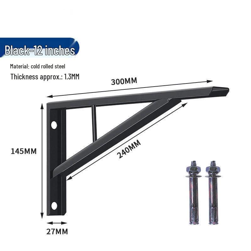 Wall-Mounted Bathroom Washbasin Triangle Bracket - Thickened Storage Shelf with Load-Bearing Capacity