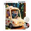 Stitch Ice Cream Van Pearl Painting Handmade Diy Pearl Art Painting Simple Living Room Hanging Painting Decoration