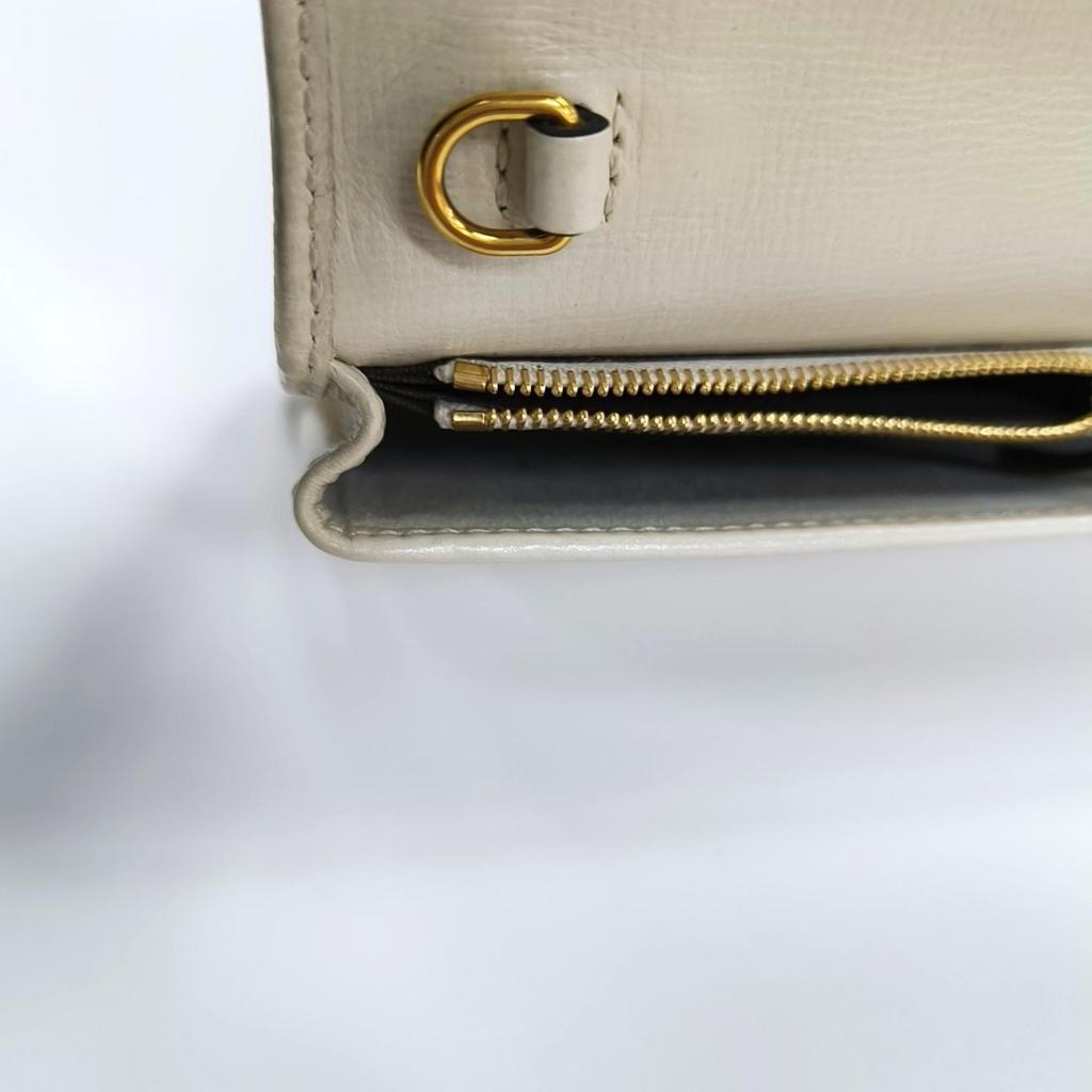 [Pre-Owned] Gucci Horsebit 1955 Wallet With Chain 'Beige/Ebony/White' - Very Good #OAA7PE