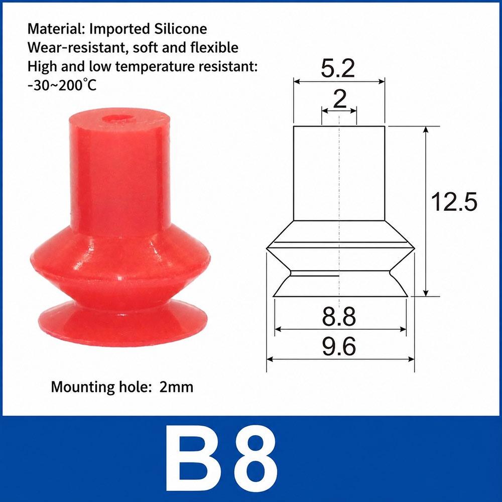 1Pcs PIAB Style Vacuum Suction Cup Bellows Suction Cup  for Injection Molding Machine Manipulator