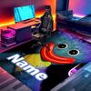 Custom Name Personalized Huggy Wuggy Print Carpet, Versatile Home Decor Rug, for Playroom, Apartment, Balcony, Entryway, Hallway Gift