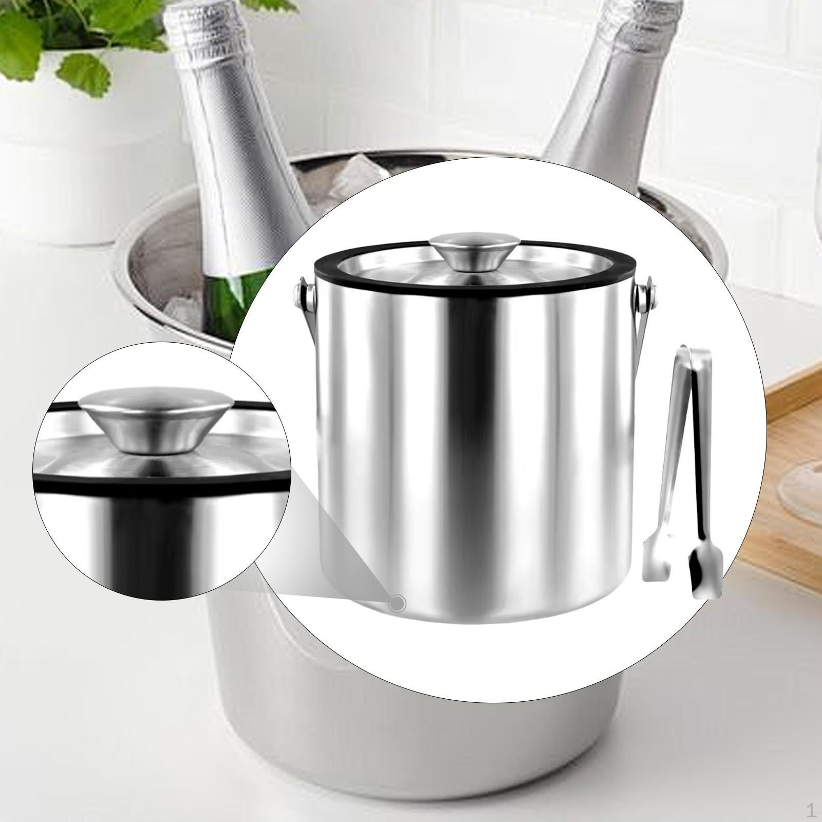 

Прочное ведро для льда с крышкой и ручкой для вечеринок, фуршетов 1.6 L