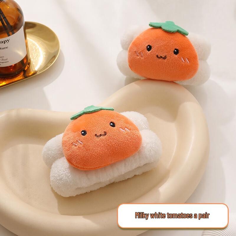 Plush Tomato Face Washing Wristbands