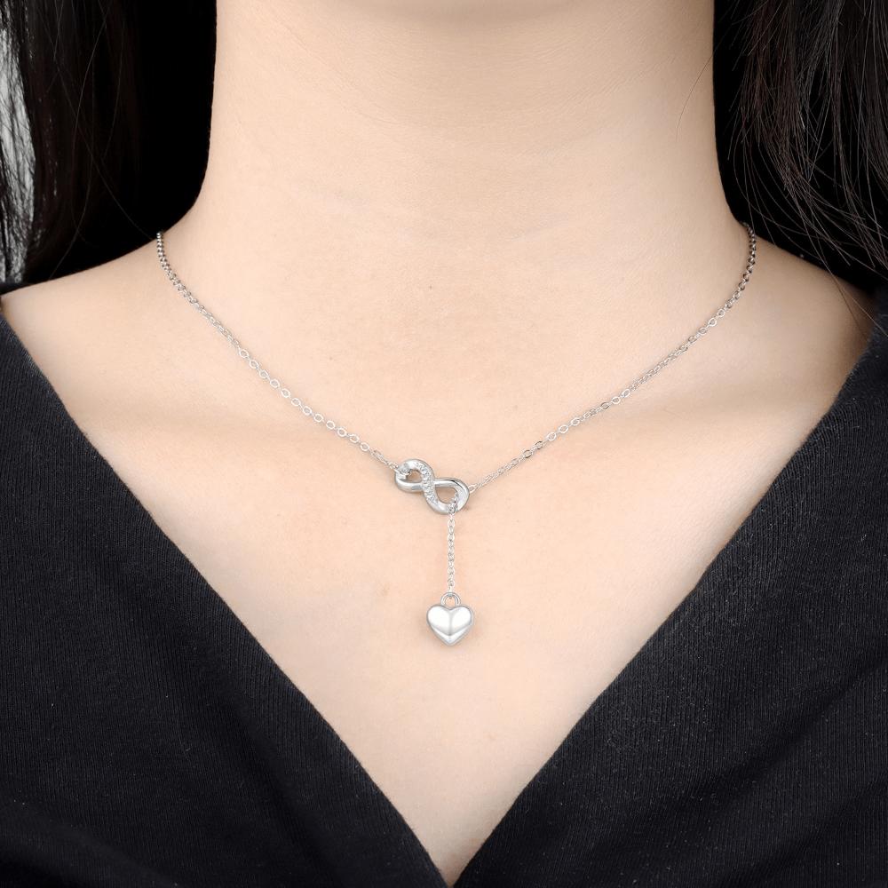 New Eternal Love Clavicle Chain Simple and Elegant Love Necklace Female European and American Pendant Female
