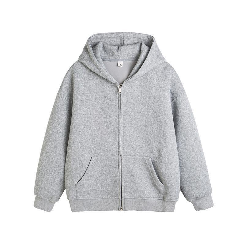 Herren Hoodie mit Fleecefutter für Herbst und Winter, Verdicktes Sweatshirt mit Reißverschluss