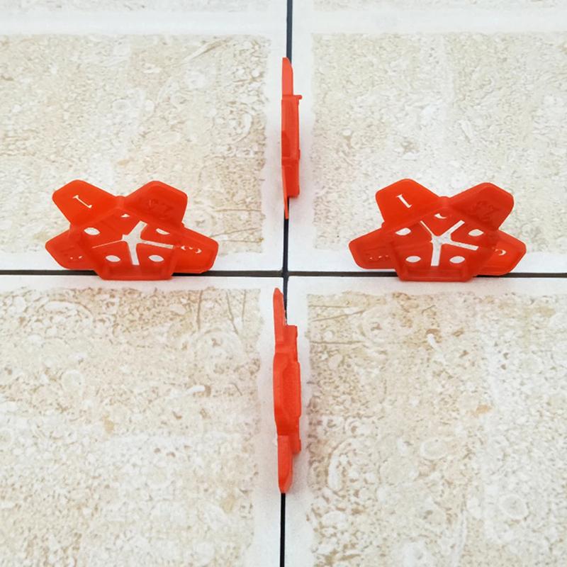 50Pcs 5In1 Wedge Ceramic Leveling System Professional Tile Spacers Clips Floor Wall Gap Leveling System Construction Tools