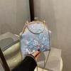 Fashion Polyester Evening Bags Embroidered Chain Banquet Bag Shoulder Bag Women