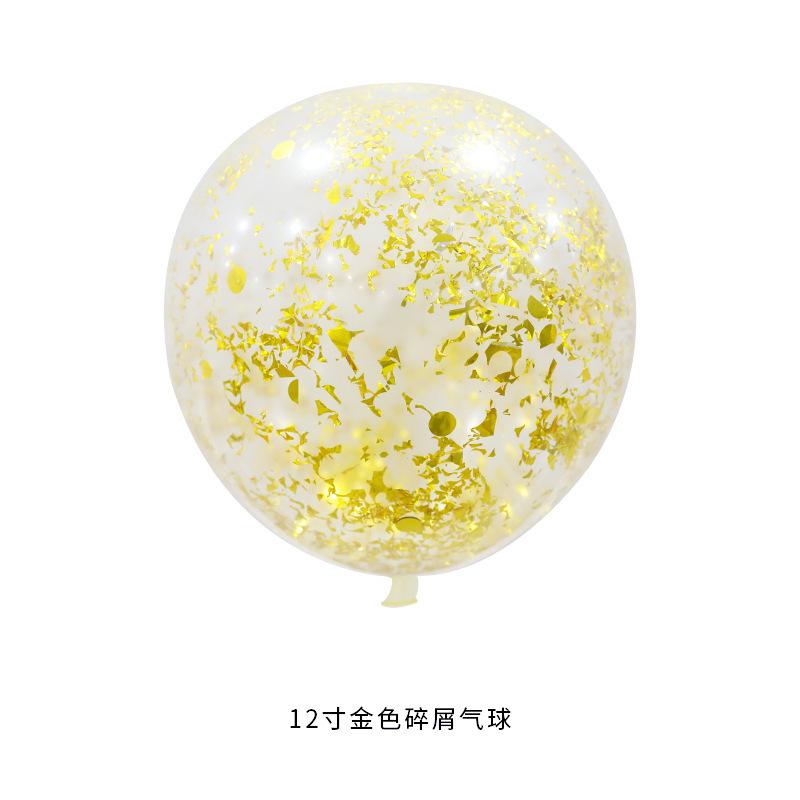 12 Inch Round Sequined Transparent Latex Balloon Birthday Wedding Opening Event Shopping Mall Decoration Party Decoration Supplies