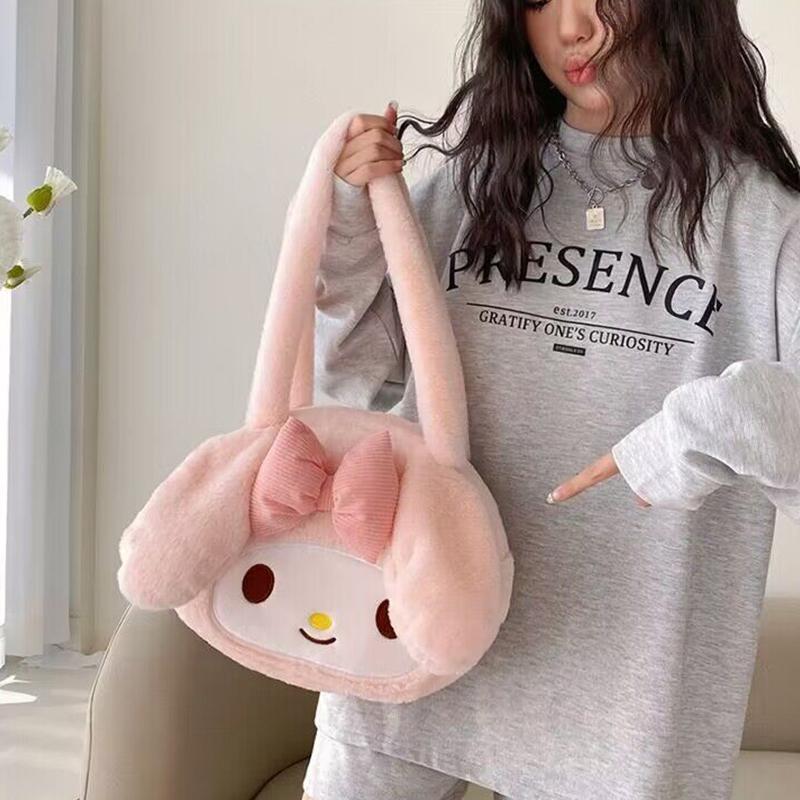 Kawaii Messenger Bag Cute Plush Female Lolita Student Large-Capacity Schoolbag Hand-Held Shoulder Bag Gift
