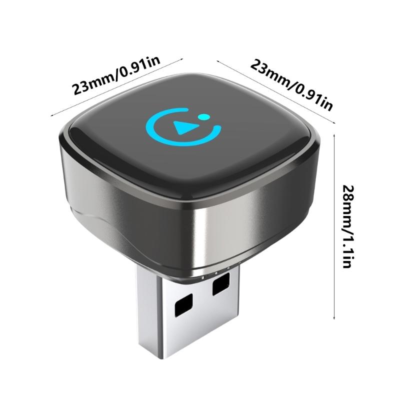 2in1 Wireless Car Play Adapter Converts Corded to Wireless with Bluetooth-compatible 5.4 and WiFi for Car Connection