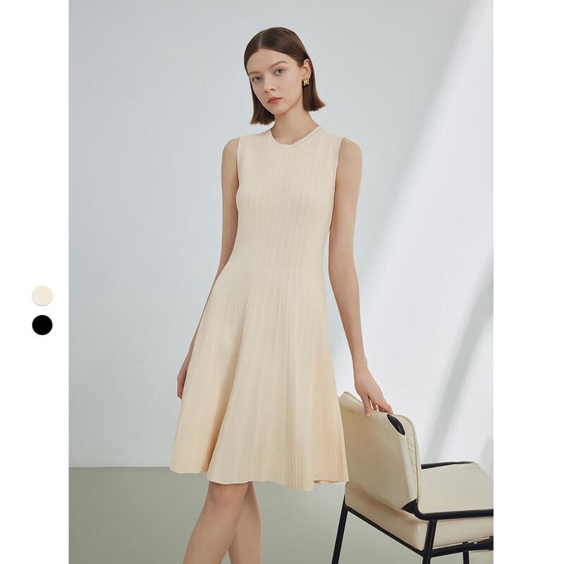 

LANCY French Style Sleeveless Knit Waist-Cinching Dress XL