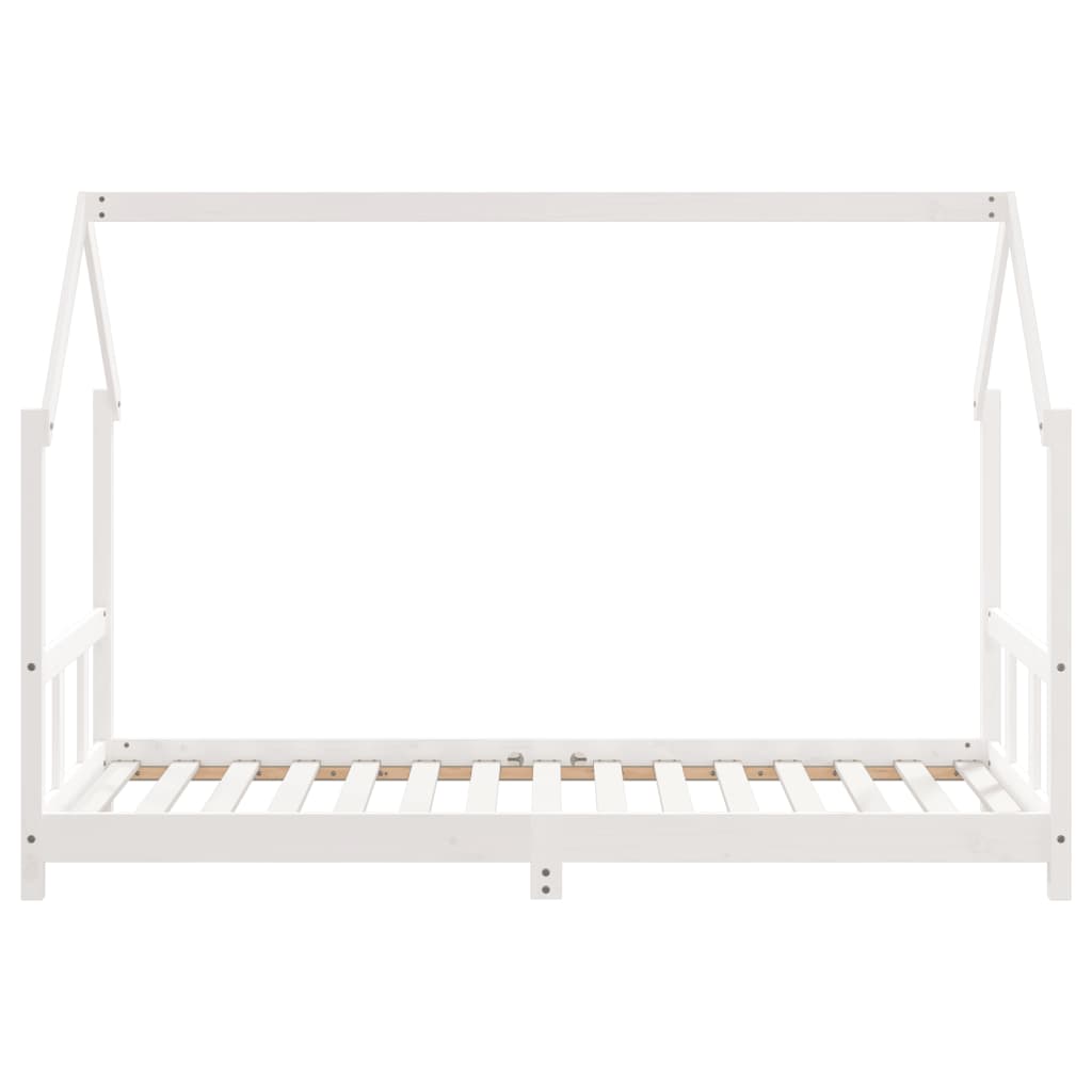 Kids Bed White 90 x 190 cm Solid Pine Wood