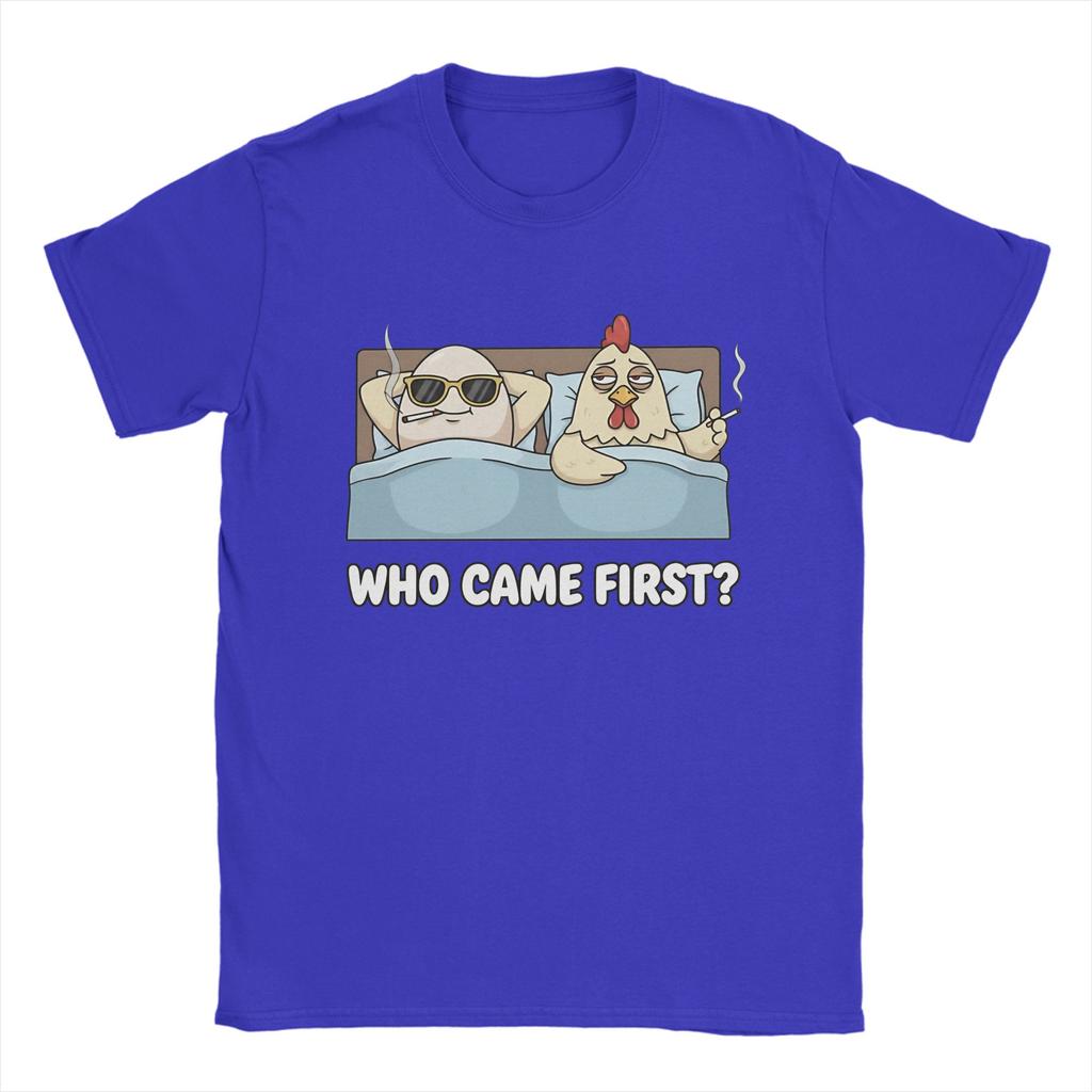 Kuře a vejce, co bylo dřív, vtipné kuře Tričko Léto 100% Bavlna Trička Pro Pány Módní Potisk Tričko Vtipný Horní Díl Trička