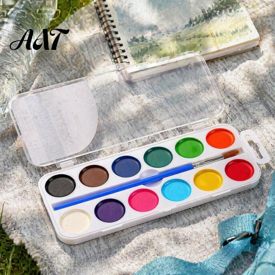 Drawing Tools for Children Watercolor Paint Set, Portable Washable Solid Palette, Bright Art Classroom Supplies Colors Pigment Kit, Kids And