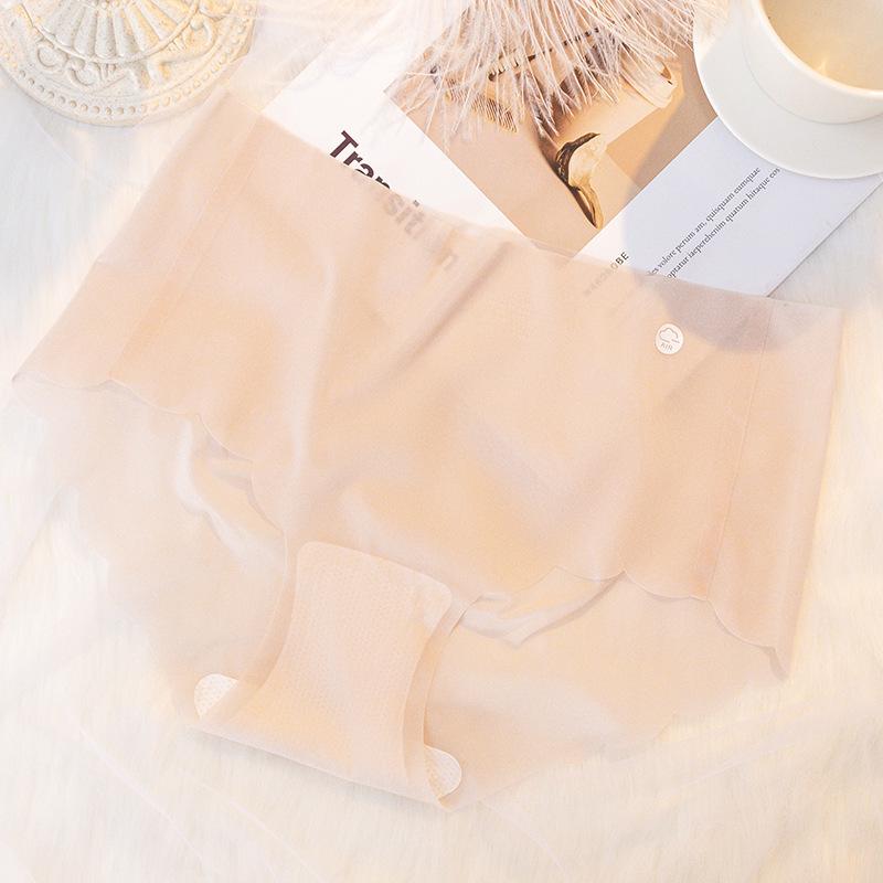 

«Ультратонкие женские дышащие трусики Ice Silk со средней посадкой» M [40-52kg]