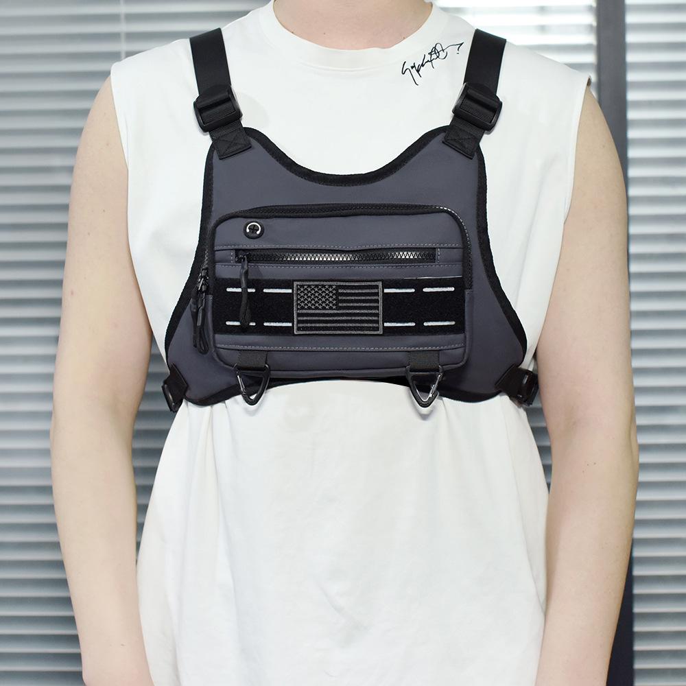 Men's Casual Cycling & Hiking Chest Bag - Functional Vest Bag for Running & Fitness