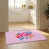 Aloha Hibiscus Design Floor Mat Flannel Door Mat Non-Slip Bedroom Living Room Home Decor
