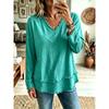 BITCED Women's Fashion Casual V-Neck Long Sleeve Blouses & Shirts