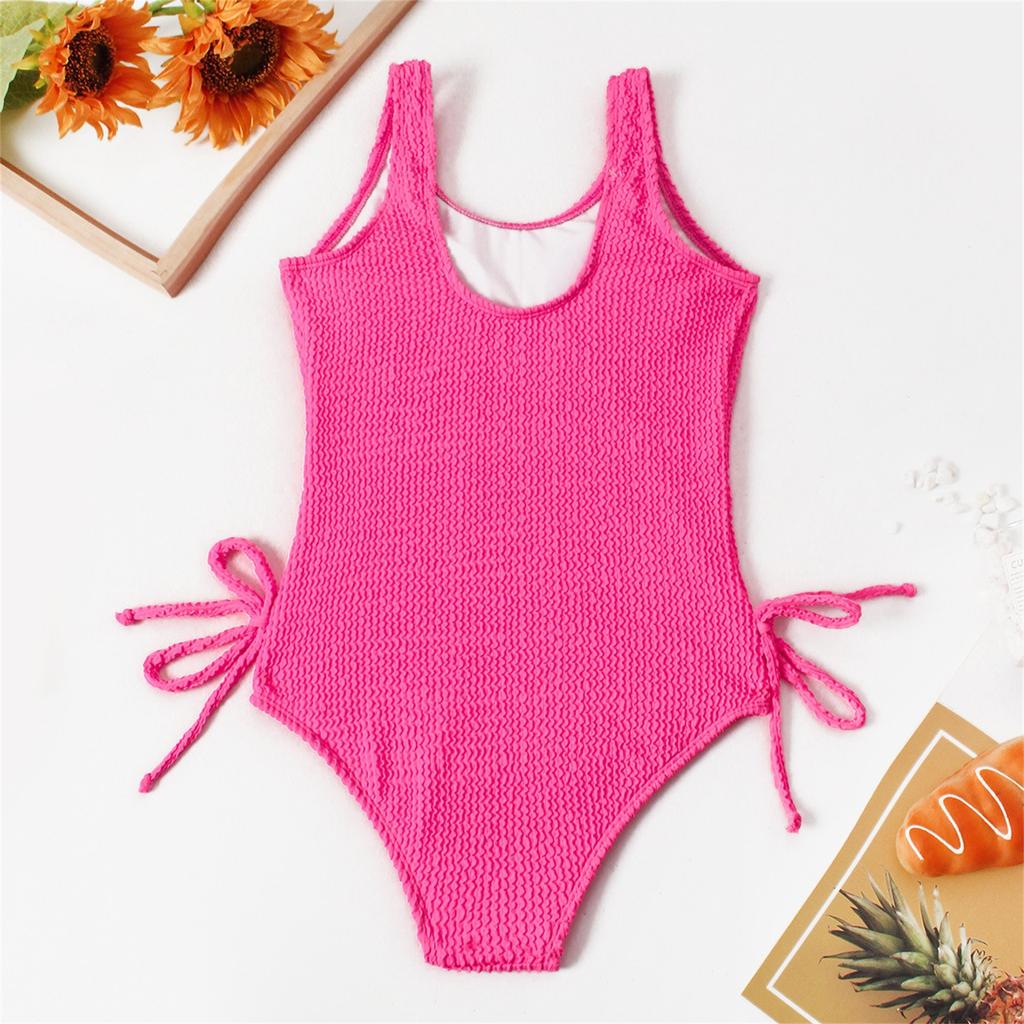 Summer Children's Swimsuit Color Medium And Large Children's One-piece Swimsuit