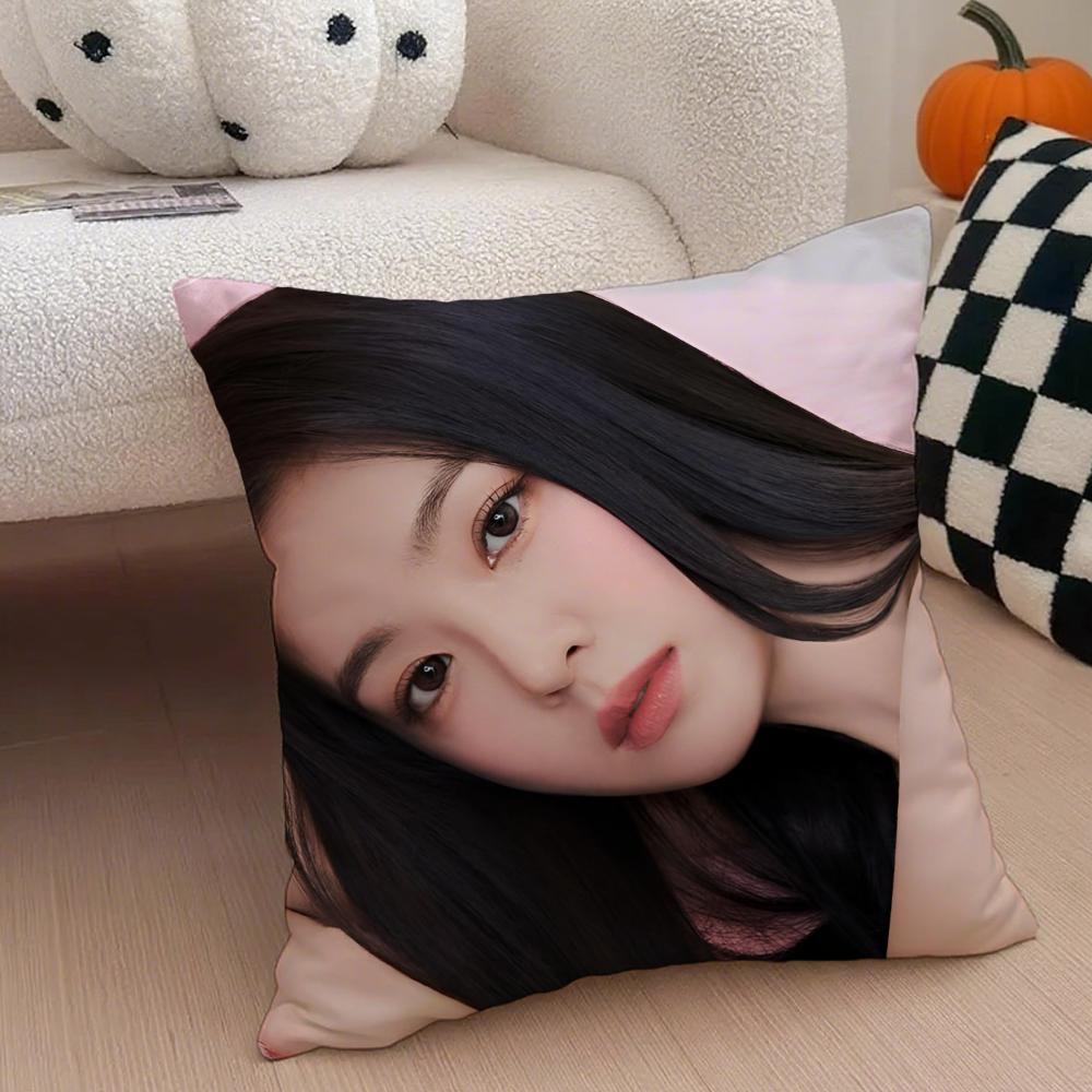 Elegant Korean Beautiful Singer IIrene Cushion Cover Throw Pillow Cover Hidden Button Durable Polyester Chair Cushion