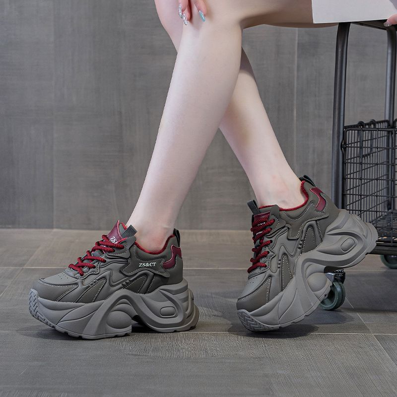 Vaters Schuhe für Damen 2026 Neuer Stil Plüsch Mode Höhensteigernd Lässige Sportschuhe für Damen