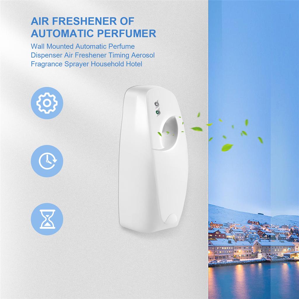 Automatic Perfume Dispenser Air Freshener Aerosol Fragrance Spray For 14Cm Height Fragrance Can (Not Including)