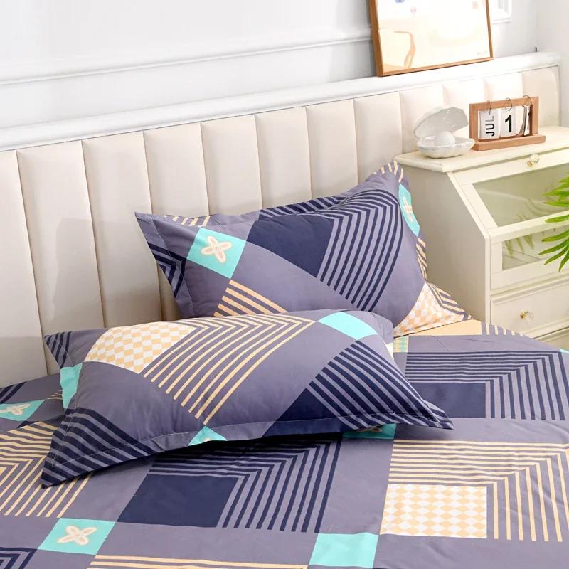 Abstrakt Geometrisk Mønster Laken Sett Soverom 3 stk Flate Laken Putetrekk Mykt Komfortabelt Dekorativt Queen Size Sengetøy Sett