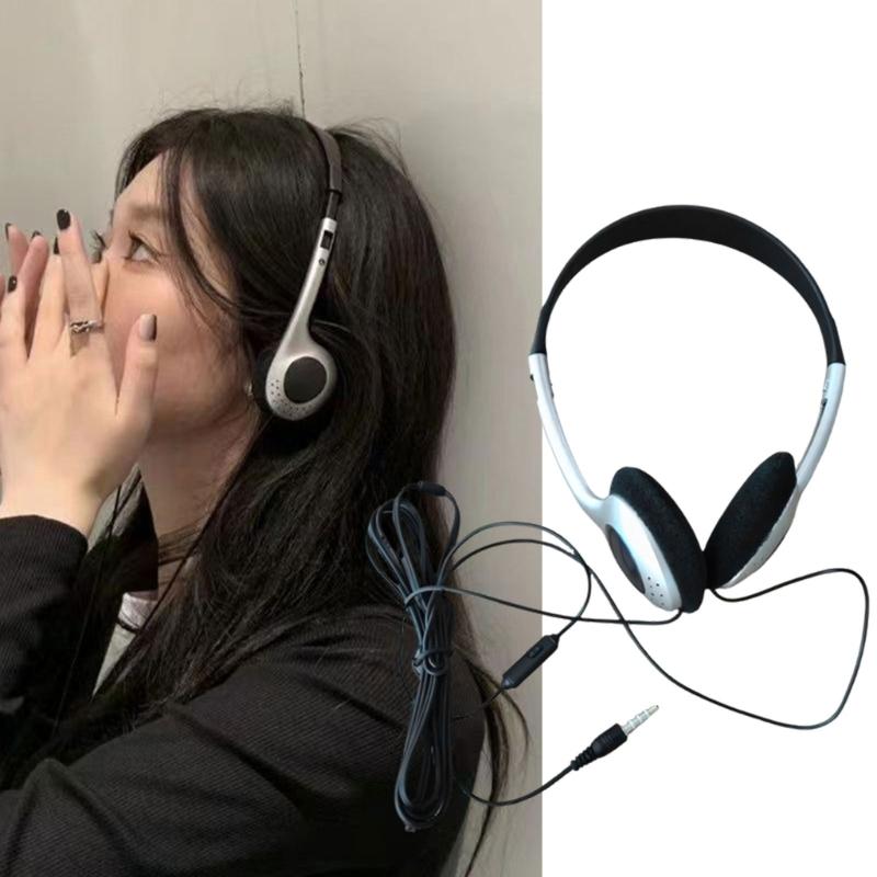 Headphones Personality Retro Headsets Blue Black Fashion Style Headsets Over Ear Earbud 3.5mm Headsets