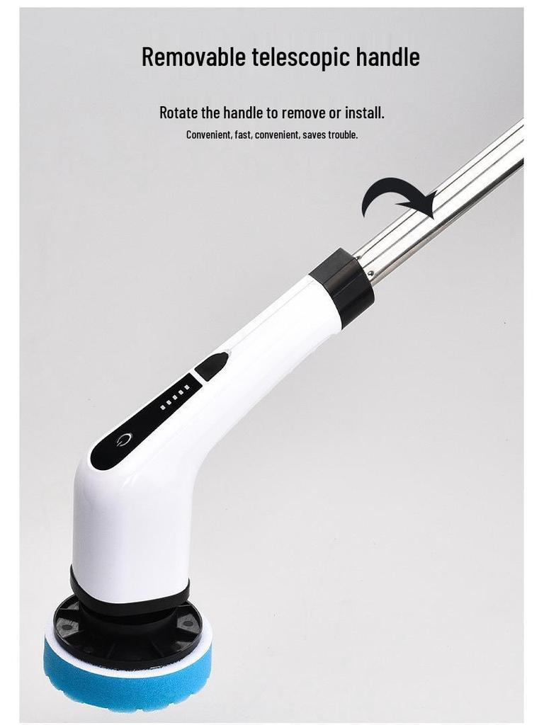 Retractable 9-in-1 Wireless Electric Cleaning Brush for Home, Toilet, and Kitchen