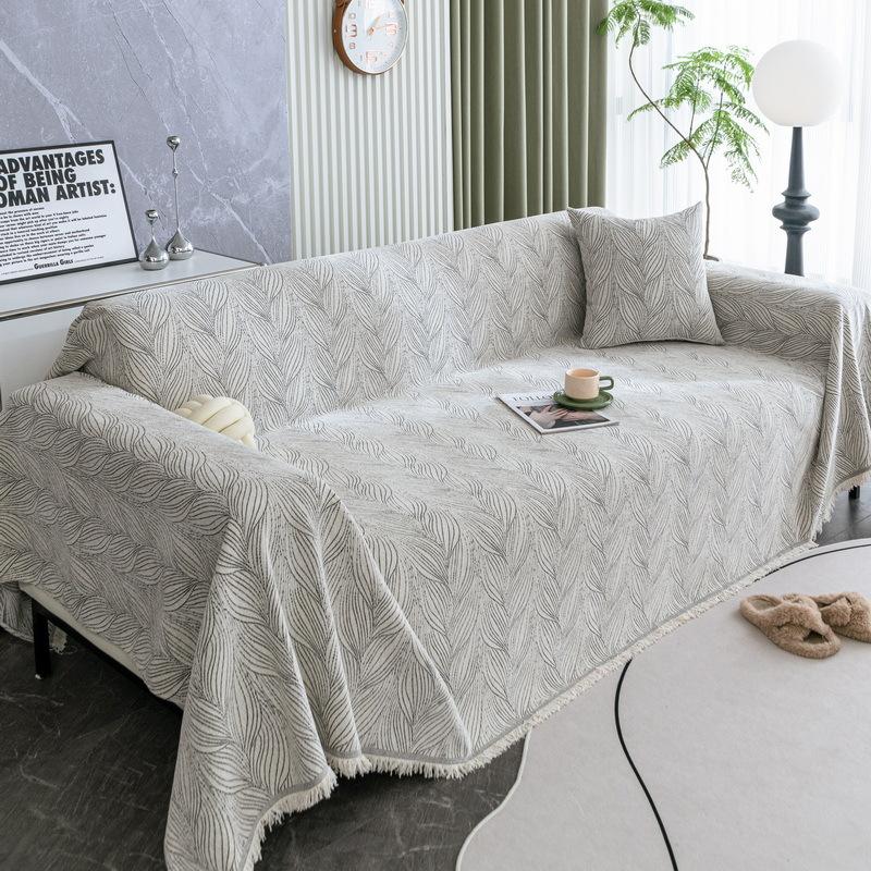 Chenille Anti-Scratching Black Sofa Cover Towel Four Seasons Universal Sofa Cushion Universal Full Cover Blanket Sofa Cover