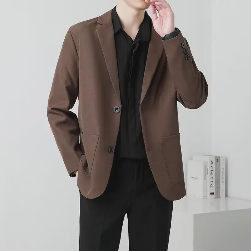 Men's Trendy Korean Style Versatile Suit Jacket for Autumn and Spring